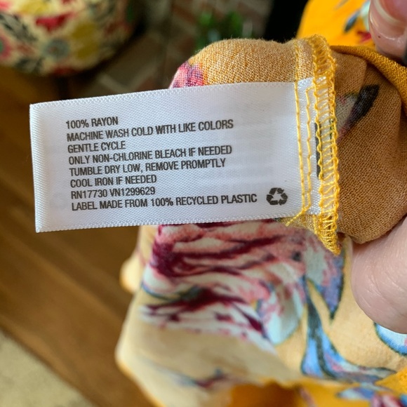 Yellow Button down strappy ruffle maxi - Picture 6 of 7